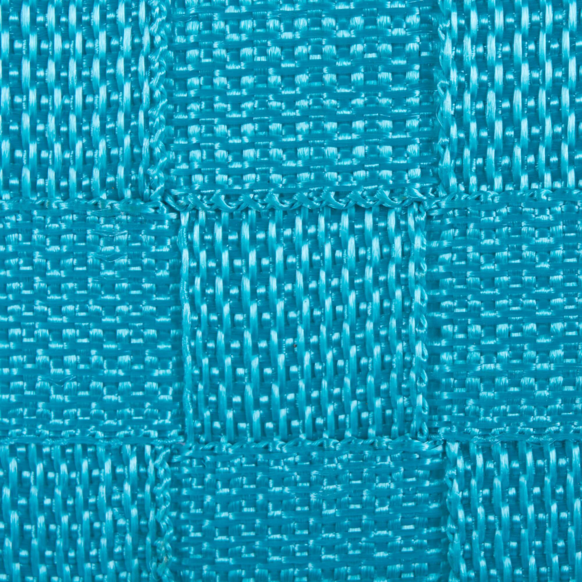 Teal Nylon Trapezoid Basket Weave Bin Set